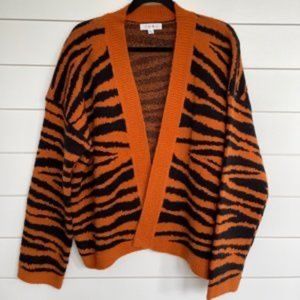 ISO Tiger striped cardigan (prefer THML Brand)